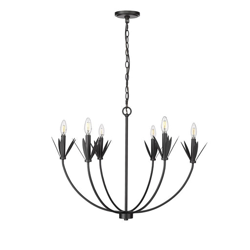 Millennium Lighting Primrose 6Lt Chandelier, Black - 12706-MB