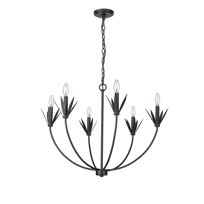 Millennium Lighting Primrose 6Lt Chandelier, Black