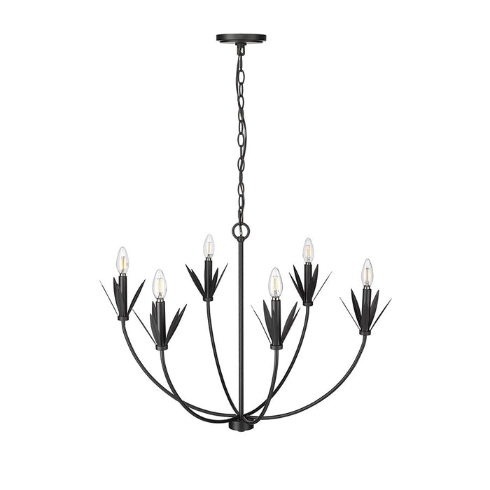Millennium Lighting Primrose 6Lt Chandelier, Black