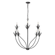 Millennium Lighting Primrose 8Lt Chandelier, Black - 12708-MB