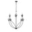 Millennium Lighting Primrose 8Lt Chandelier, Black - 12708-MB