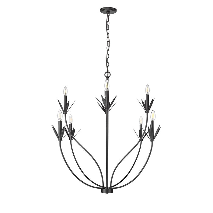 Millennium Lighting Primrose 8Lt Chandelier, Black - 12708-MB