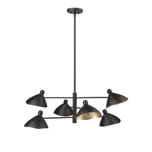 Millennium Lighting Warhol 6Lt Chandelier, Black/Black
