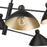 Millennium Lighting Warhol 6Lt Chandelier, Black/Black
