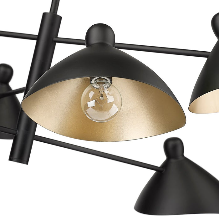 Millennium Lighting Warhol 6Lt Chandelier, Black/Black