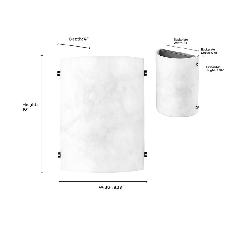 Millennium Lighting 1Lt Wall Sconce, Brushed Nickel/Resin