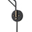 Millennium Lighting Elane 1Lt Swing Arm Sconce, Black/Brass