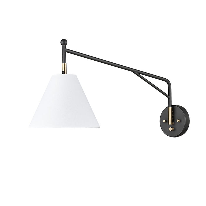 Millennium Lighting Elane 1Lt Swing Arm Sconce, Black/Brass