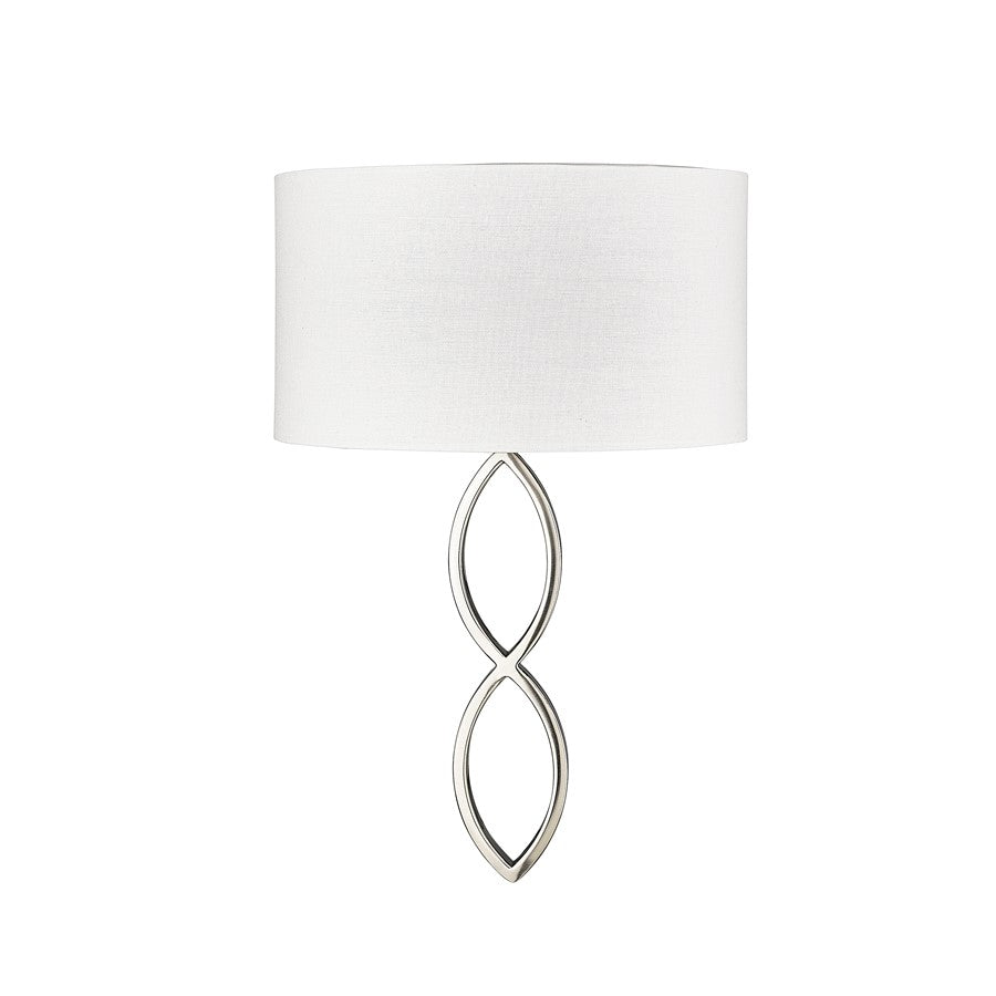 Millennium Lighting Rylee 1Lt Wall Sconce, Brushed Nickel/Linen - 13101-BN