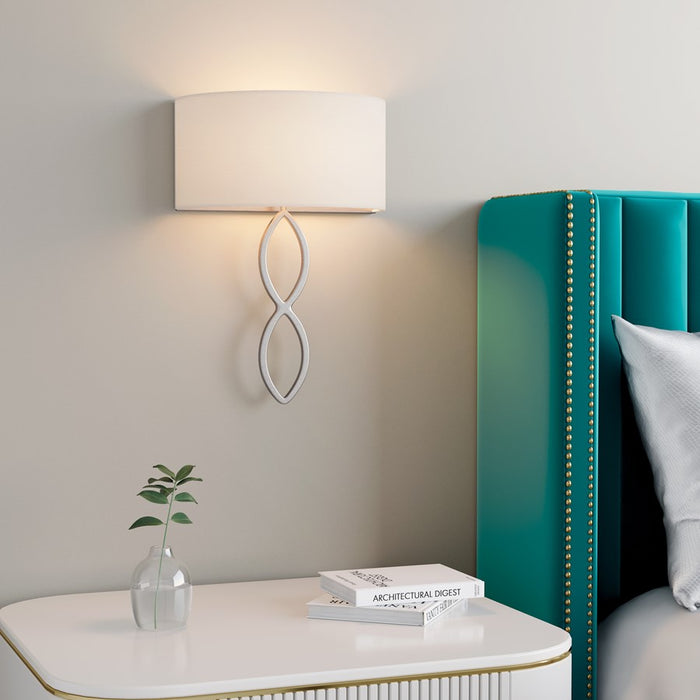 Millennium Lighting Rylee 1Lt Wall Sconce, Brushed Nickel/Linen