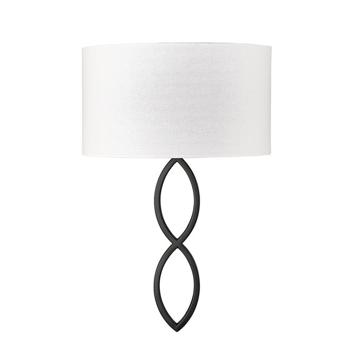 Millennium Lighting Rylee 1Lt Wall Sconce, Black/Linen - 13101-MB