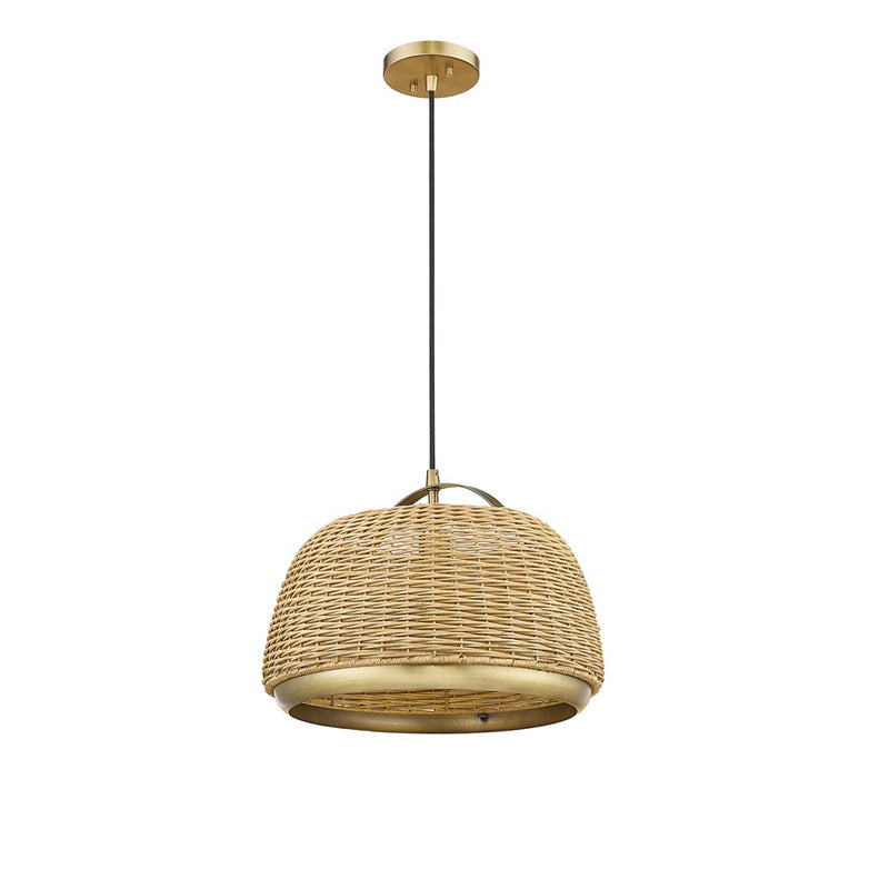 Millennium Lighting 1 Light Pendant, Vintage Brass