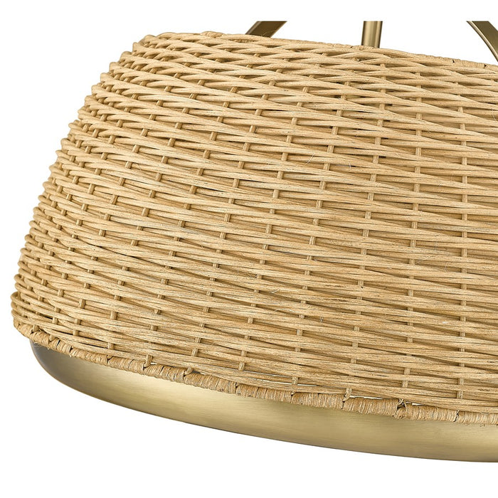 Millennium Lighting 1 Light Pendant, Vintage Brass