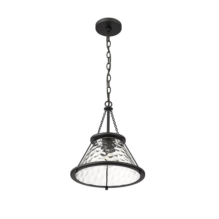 Millennium Lighting Javis 1 Light Pendant, Matte Black/Clear