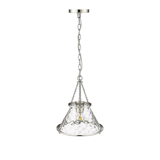 Millennium Lighting Javis 1Lt Pendant, Polished Nickel/Clear - 13501-PN