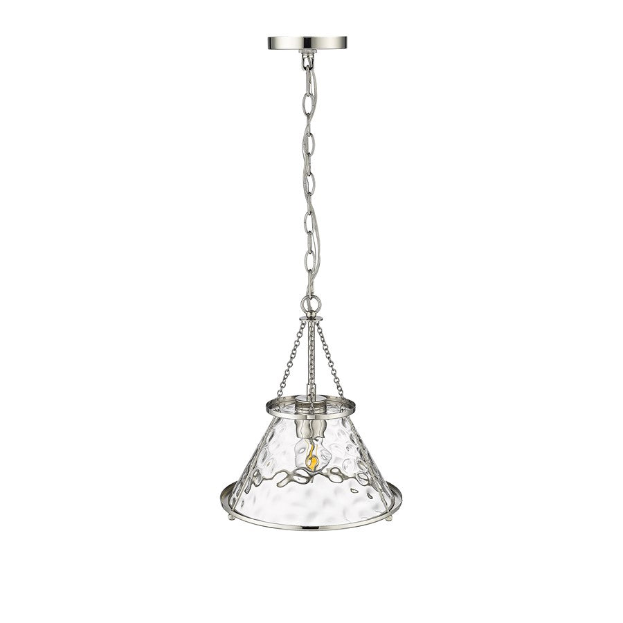 Millennium Lighting Javis 1Lt Pendant, Polished Nickel/Clear - 13501-PN