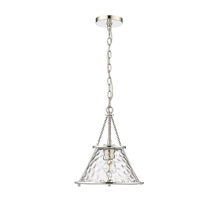 Millennium Lighting Javis 1Lt Pendant, Polished Nickel/Clear