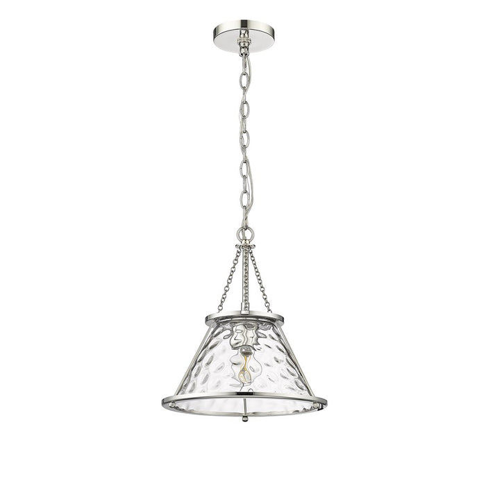 Millennium Lighting Javis 1Lt Pendant, Polished Nickel/Clear