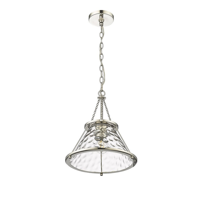 Millennium Lighting Javis 1Lt Pendant, Polished Nickel/Clear