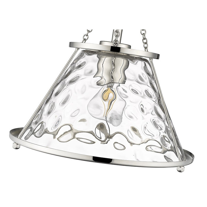 Millennium Lighting Javis 1Lt Pendant, Polished Nickel/Clear