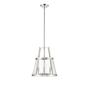 Millennium Lighting Edelweiss 4Lt Pendant, Nickel/Clear - 13604-PN