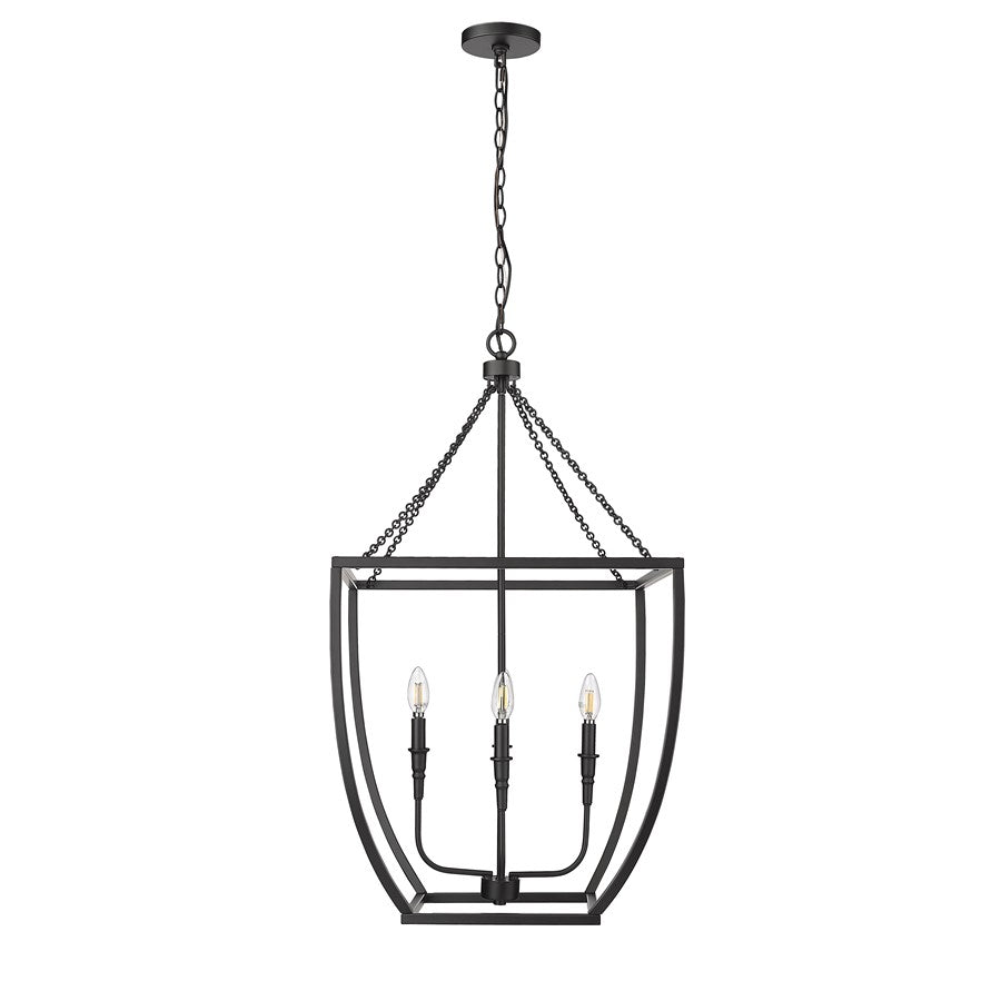 Millennium Lighting Kelsey 4Lt 37" Pendant, Black - 13804-MB