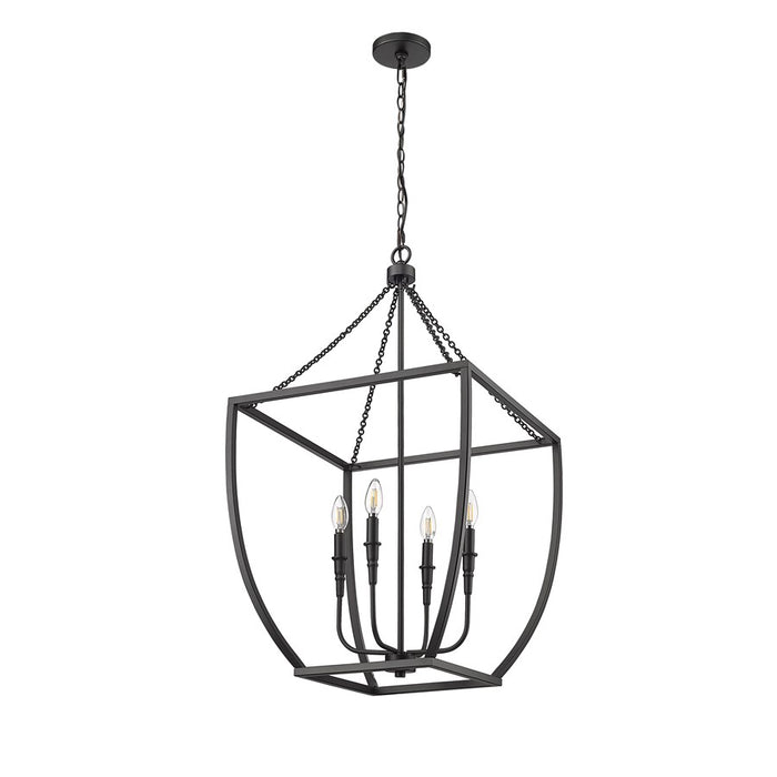 Millennium Lighting Kelsey 4Lt 37" Pendant, Black