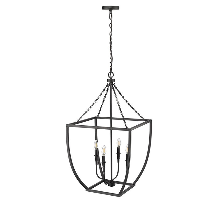 Millennium Lighting Kelsey 4Lt 37" Pendant, Black