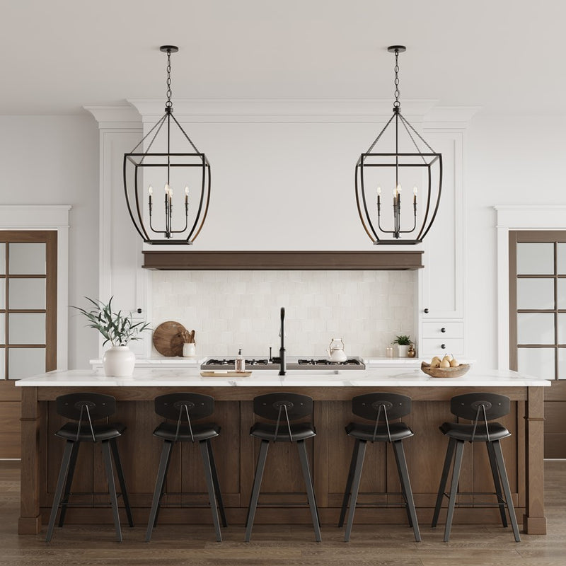 Millennium Lighting Kelsey 4Lt 37" Pendant, Black