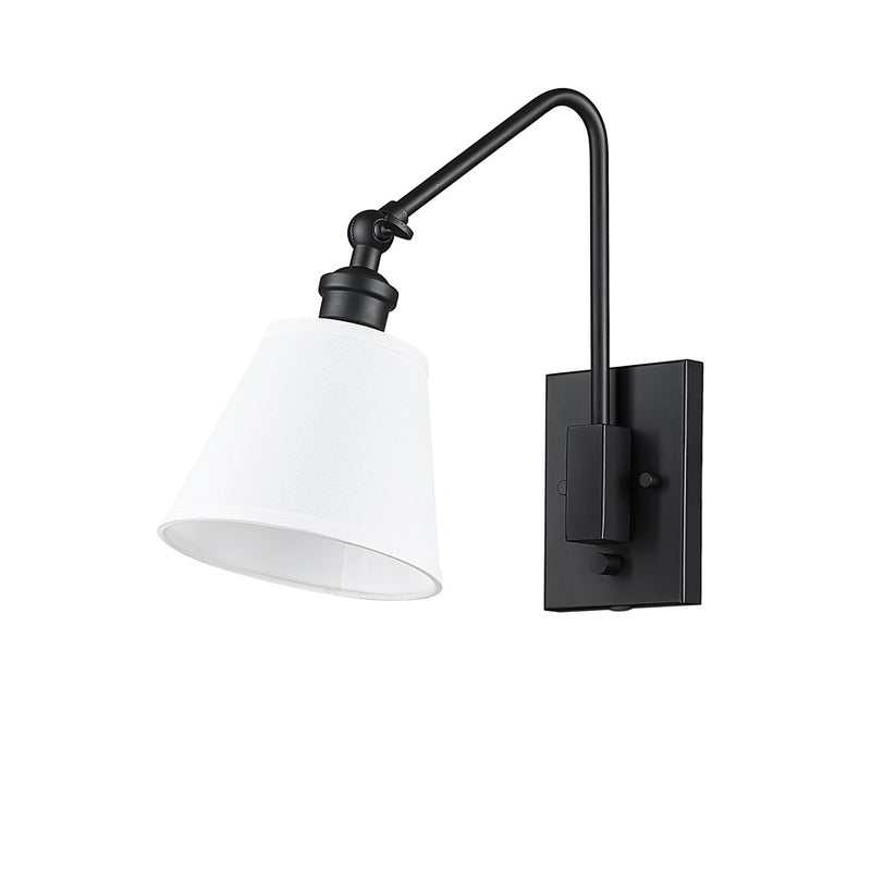 Millennium Lighting Elyon 1Lt Swing Arm Sconce, Black/Black