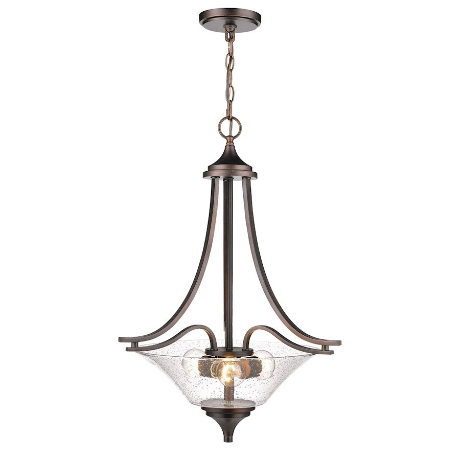 Millennium Natalie 3 Light 26.5" Pendant Light, Satin Nickel
