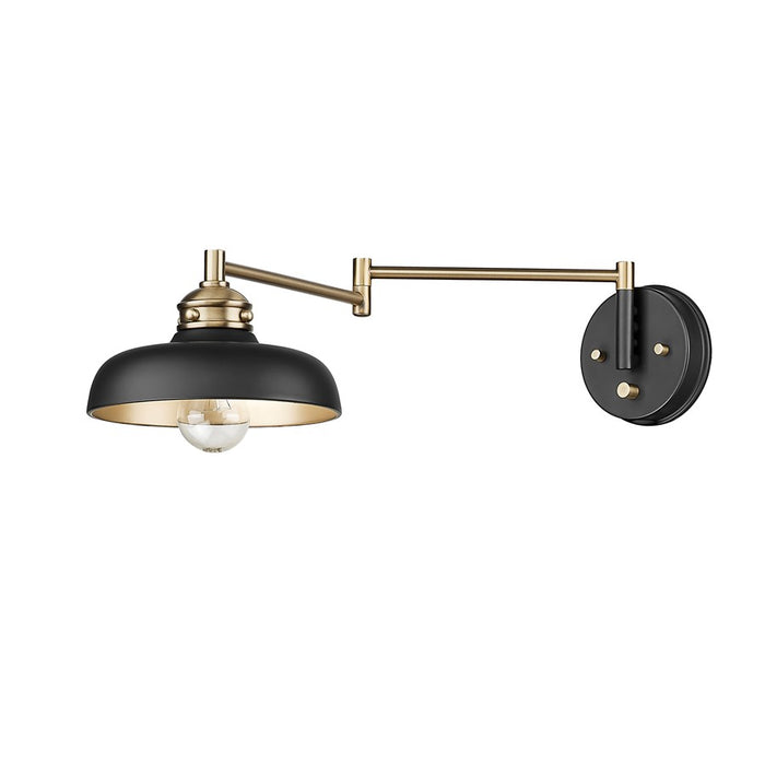 Millennium Lighting Ellison 1Lt Swing Arm Sconce, Black/Brass