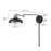 Millennium Lighting Ellison 1Lt Swing Arm Sconce, Black/Brass