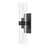 Millennium Lighting Jamison 2Lt 23" Wall Sconce, Black/Clear Seeded - 15102-MB