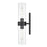 Millennium Lighting Jamison 2Lt 23" Wall Sconce, Black/Clear Seeded