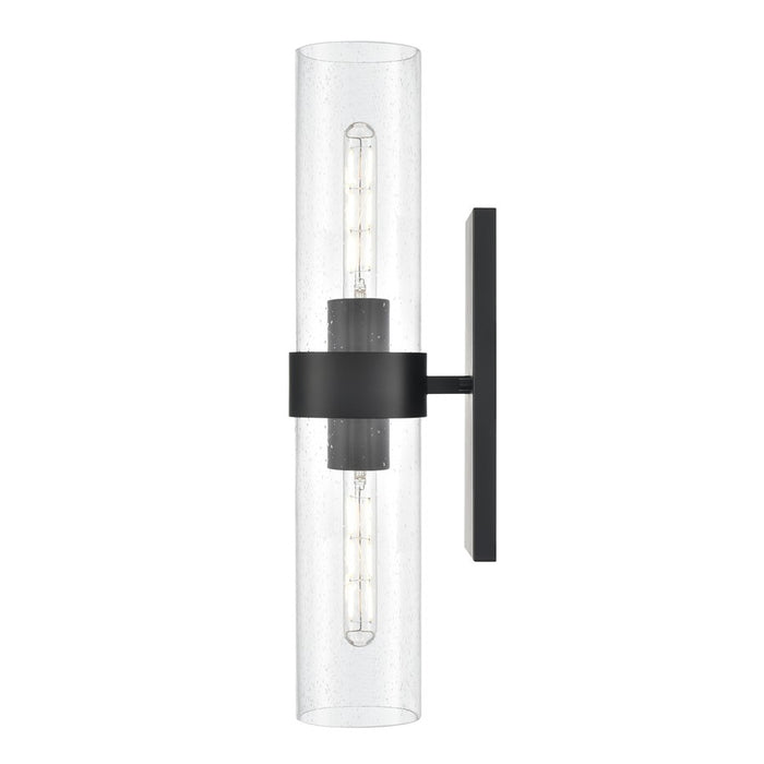 Millennium Lighting Jamison 2Lt 23" Wall Sconce, Black/Clear Seeded
