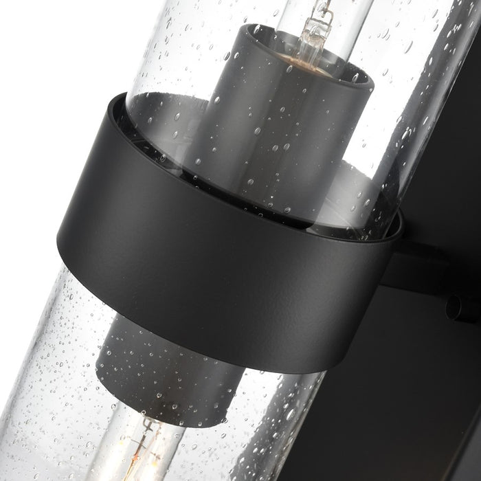 Millennium Lighting Jamison 2Lt 23" Wall Sconce, Black/Clear Seeded