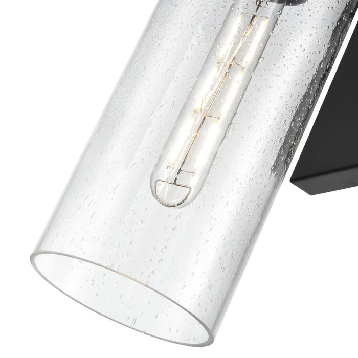 Millennium Lighting Jamison 2Lt 23" Wall Sconce, Black/Clear Seeded