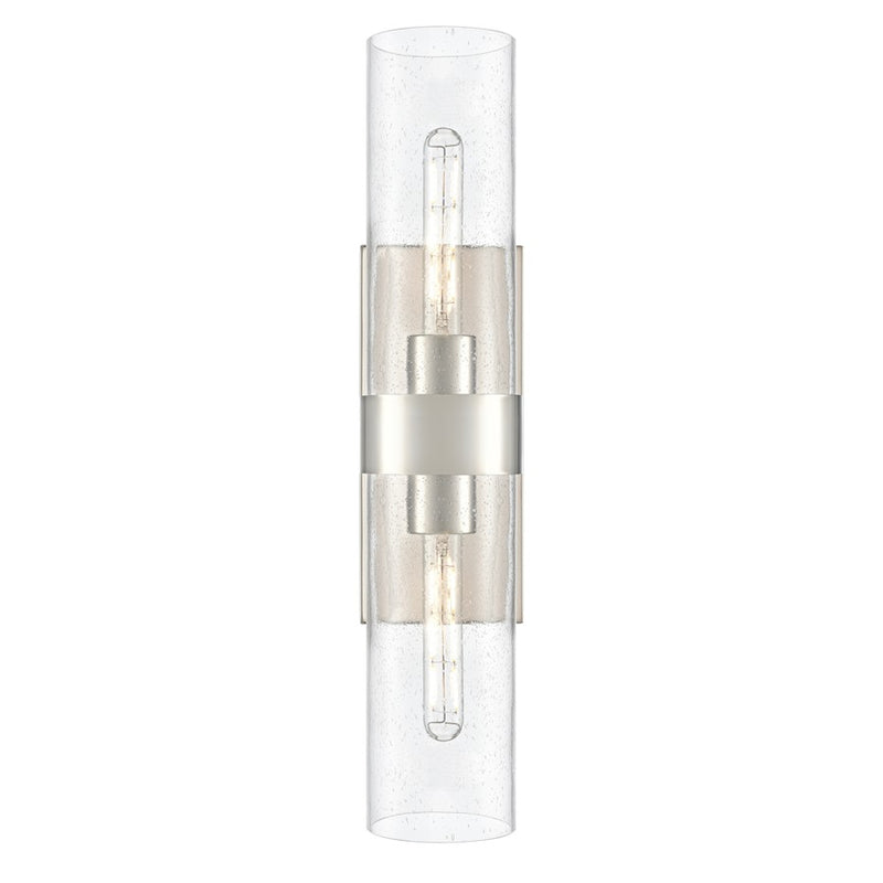 Millennium Lighting Jamison 2Lt 23" Wall Sconce, Nickel/Clear Seeded
