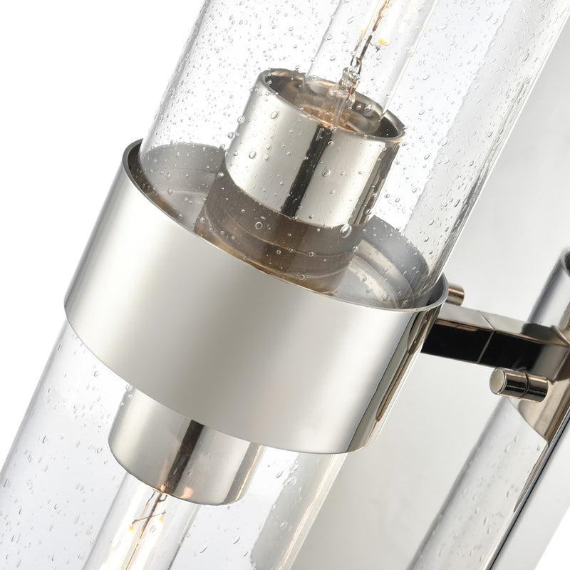 Millennium Lighting Jamison 2Lt 23" Wall Sconce, Nickel/Clear Seeded