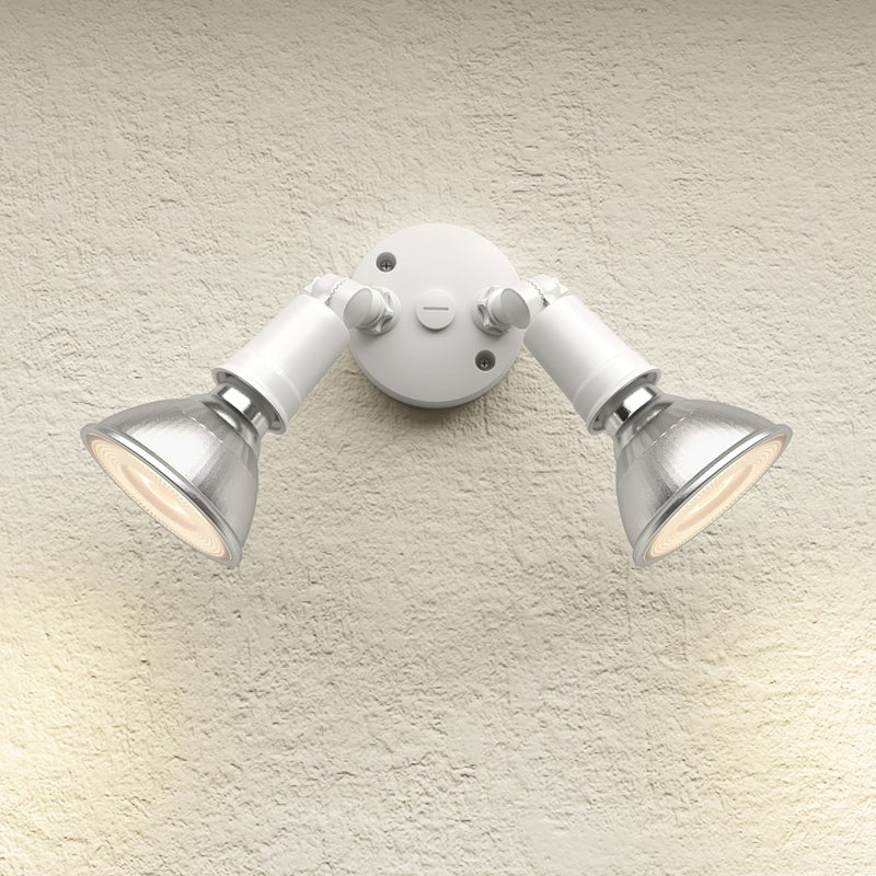 Millennium Lighting 2Lt 5" Security Flood Light, White/White
