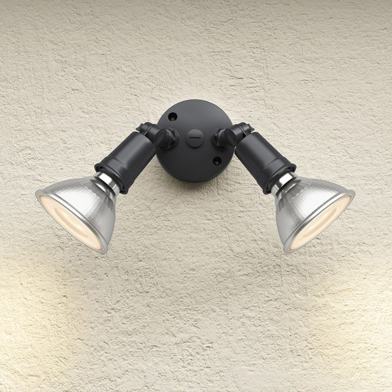 Millennium Lighting 2Lt 5" Security Flood Light, Black/Black