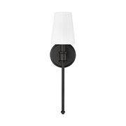 Millennium Lighting Adorra 1Lt Wall Sconce, Black/Linen - 16101-MB