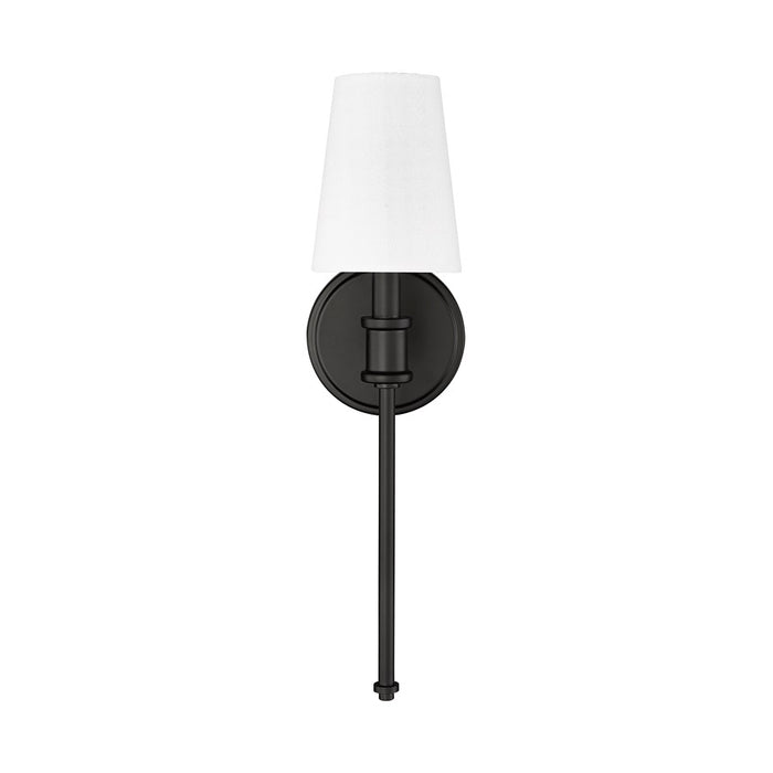 Millennium Lighting Adorra 1Lt Wall Sconce, Black/Linen - 16101-MB