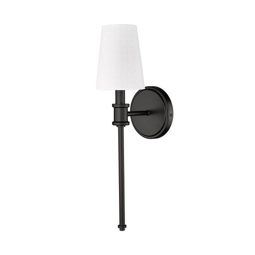 Millennium Lighting Adorra 1Lt Wall Sconce, Black/Linen