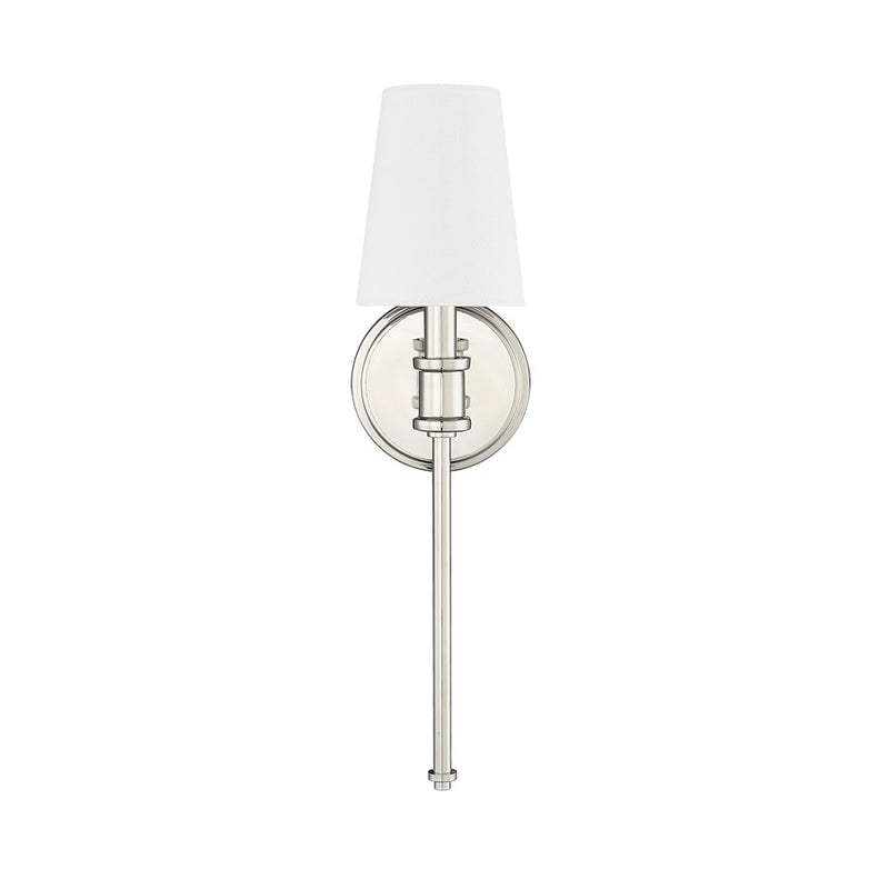 Millennium Lighting Adorra 1Lt Wall Sconce, Polished Nickel/Linen - 16101-PN