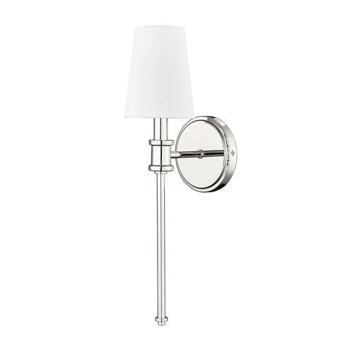 Millennium Lighting Adorra 1Lt Wall Sconce, Polished Nickel/Linen
