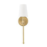 Millennium Lighting Adorra 1Lt Wall Sconce, Vintage Brass/Linen - 16101-VB
