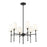 Millennium Lighting Adorra 6Lt 26" Chandelier, Black/White - 16106-MB