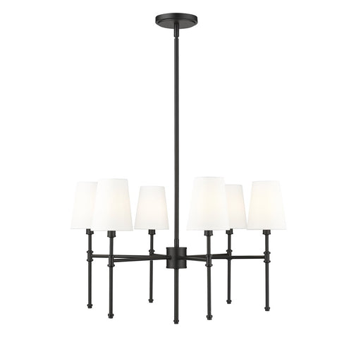 Millennium Lighting Adorra 6Lt 26" Chandelier, Black/White